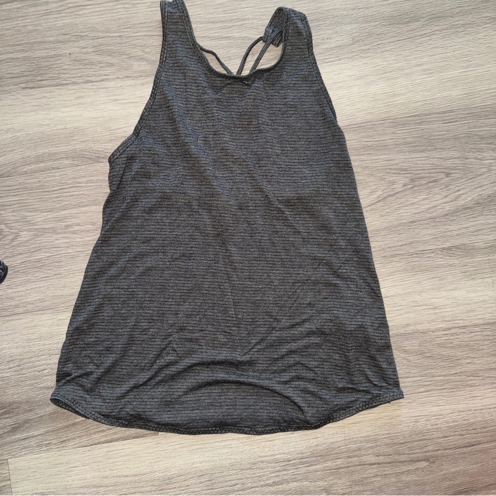Calla Grey striped workout tank